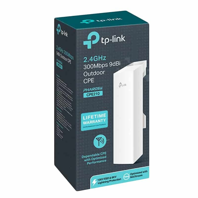 tp-link-cpe210.jpg TP-Link CPE210 2.4Ghz 300Mbps 9dBi Outdoor CPE - Image 1